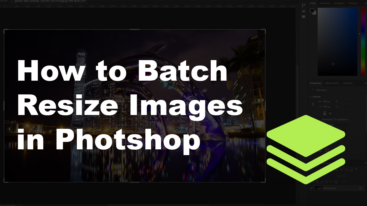 How to batch resize images in Photoshop tutorial